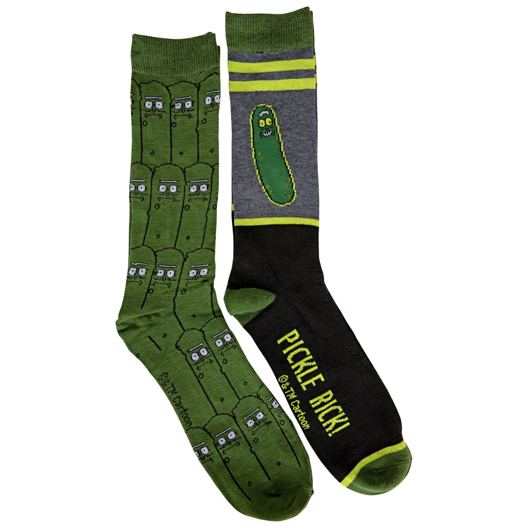 Rick and Morty Pickle Rick 2-Pack Crew Socks